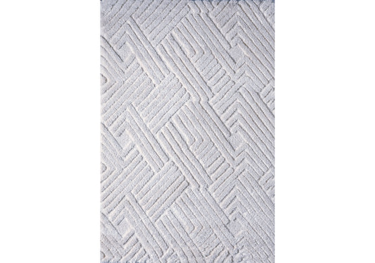 Tapis Décoratif WHYNOT - 5918A BLANC-BLANC