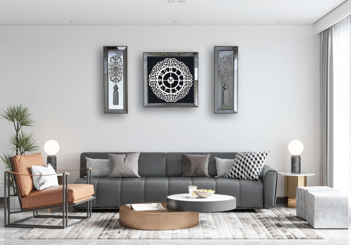 Ensemble d'horloge triple de luxe