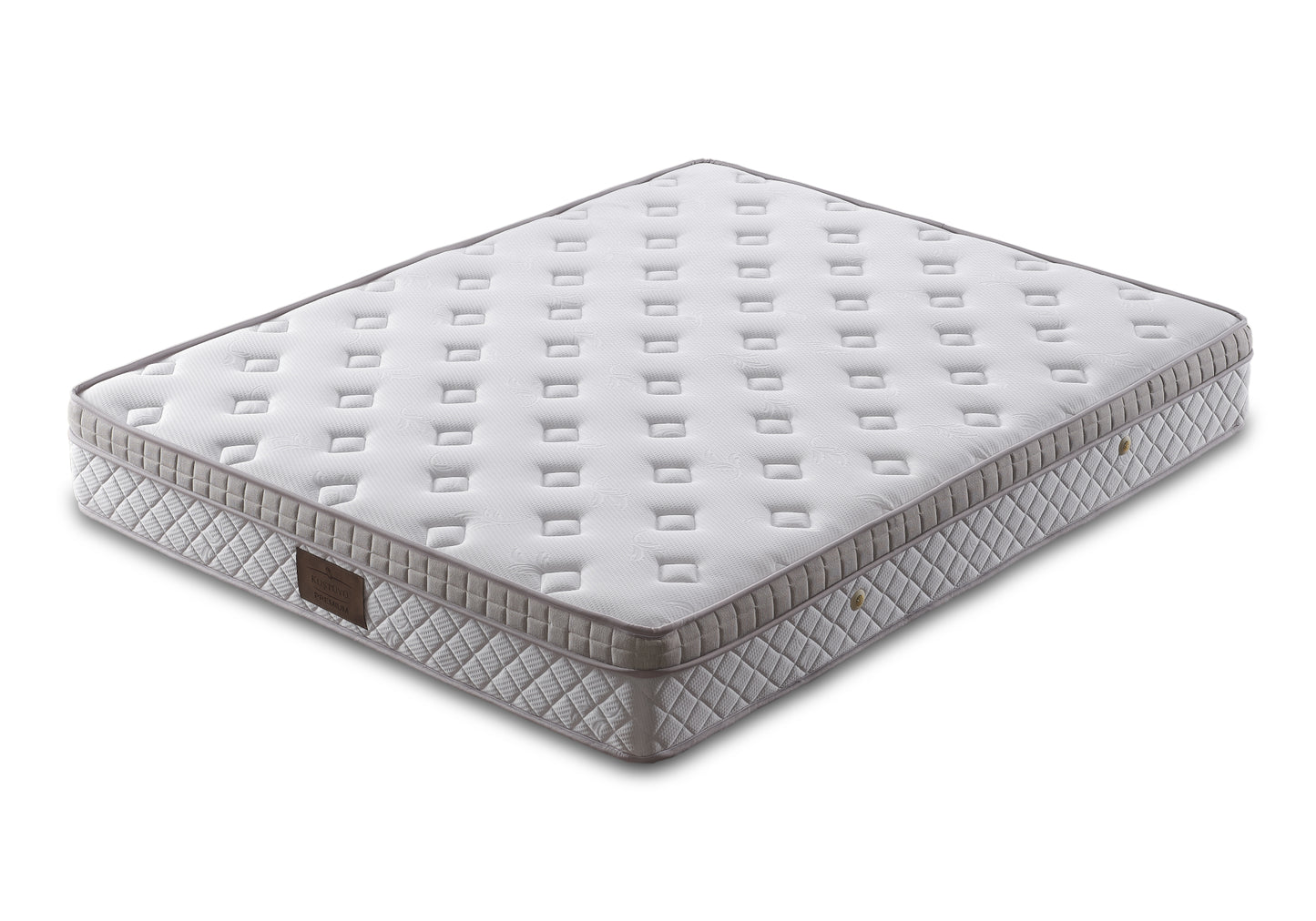 Sommier tête de lit surmatelas orthopédique complet Beige ALICE PLUS