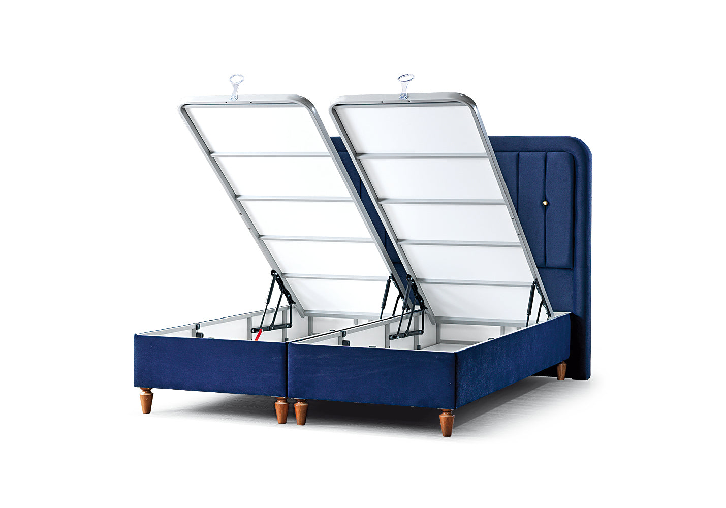 Matelas orthopédique complet avec sommier bleu foncé TETRA