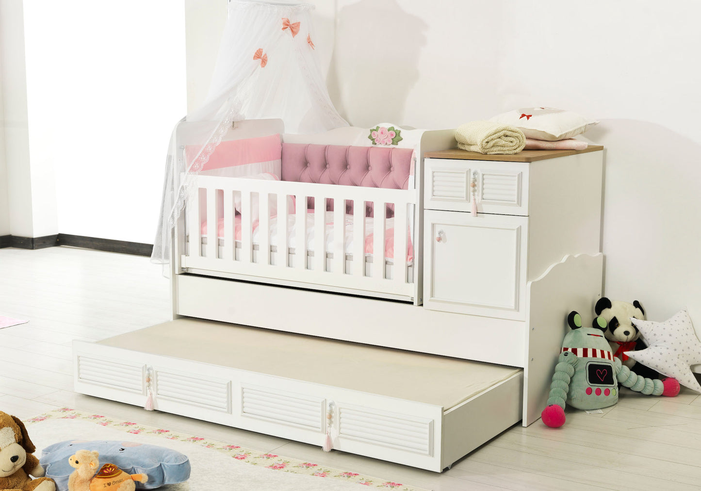 Ensemble Chambre Bébé Rose LUNA