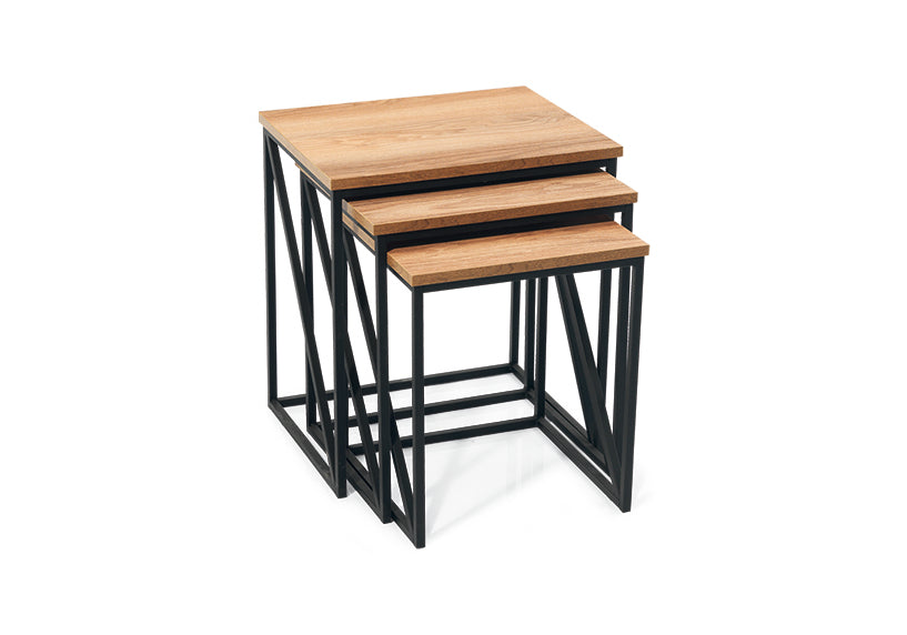 Table gigogne noire en noyer ZEN 