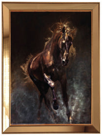 Peinture de cheval qui court