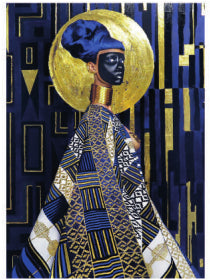 Tableau Femme Africaine Or