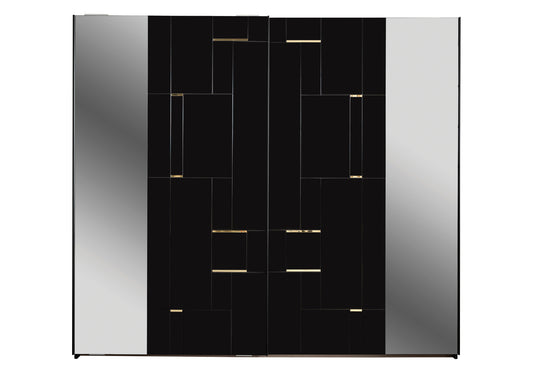 Armoire Dressing Noir Or IBIZA