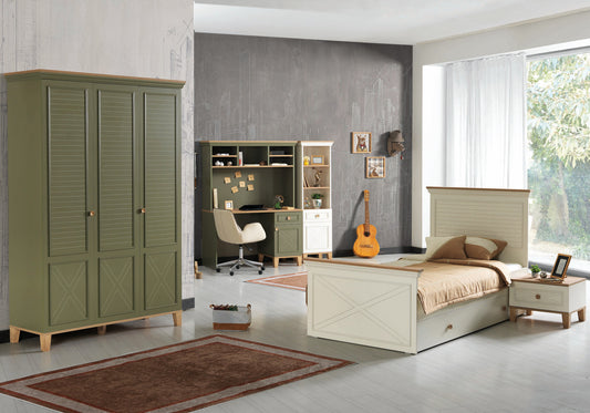 Ensemble de chambre jeune moderne vert ATLAS