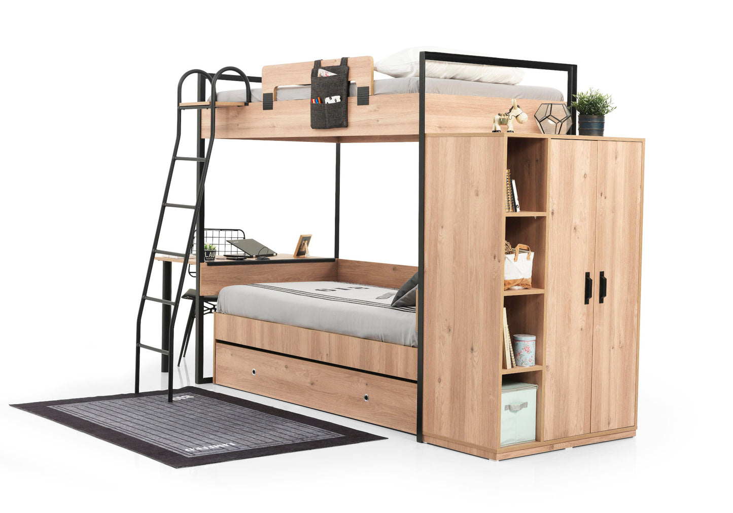 Ensemble de chambre jeune chêne moderne SMART MAX