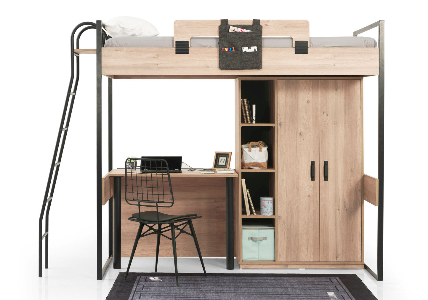 Ensemble de chambre jeune moderne en chêne SMART