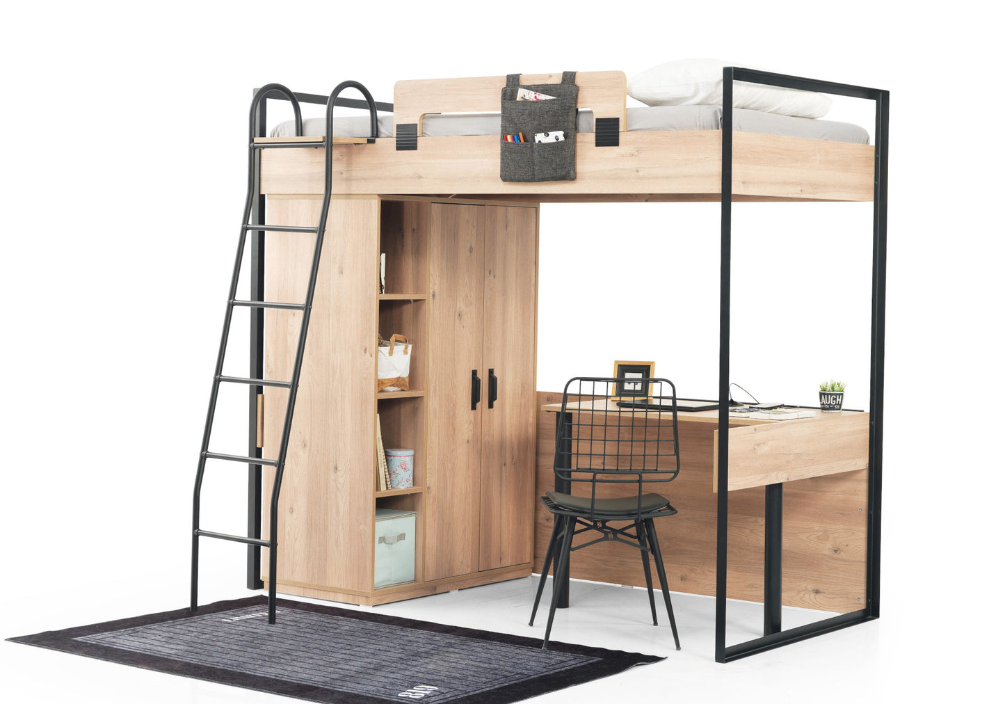 Ensemble de chambre jeune moderne en chêne SMART