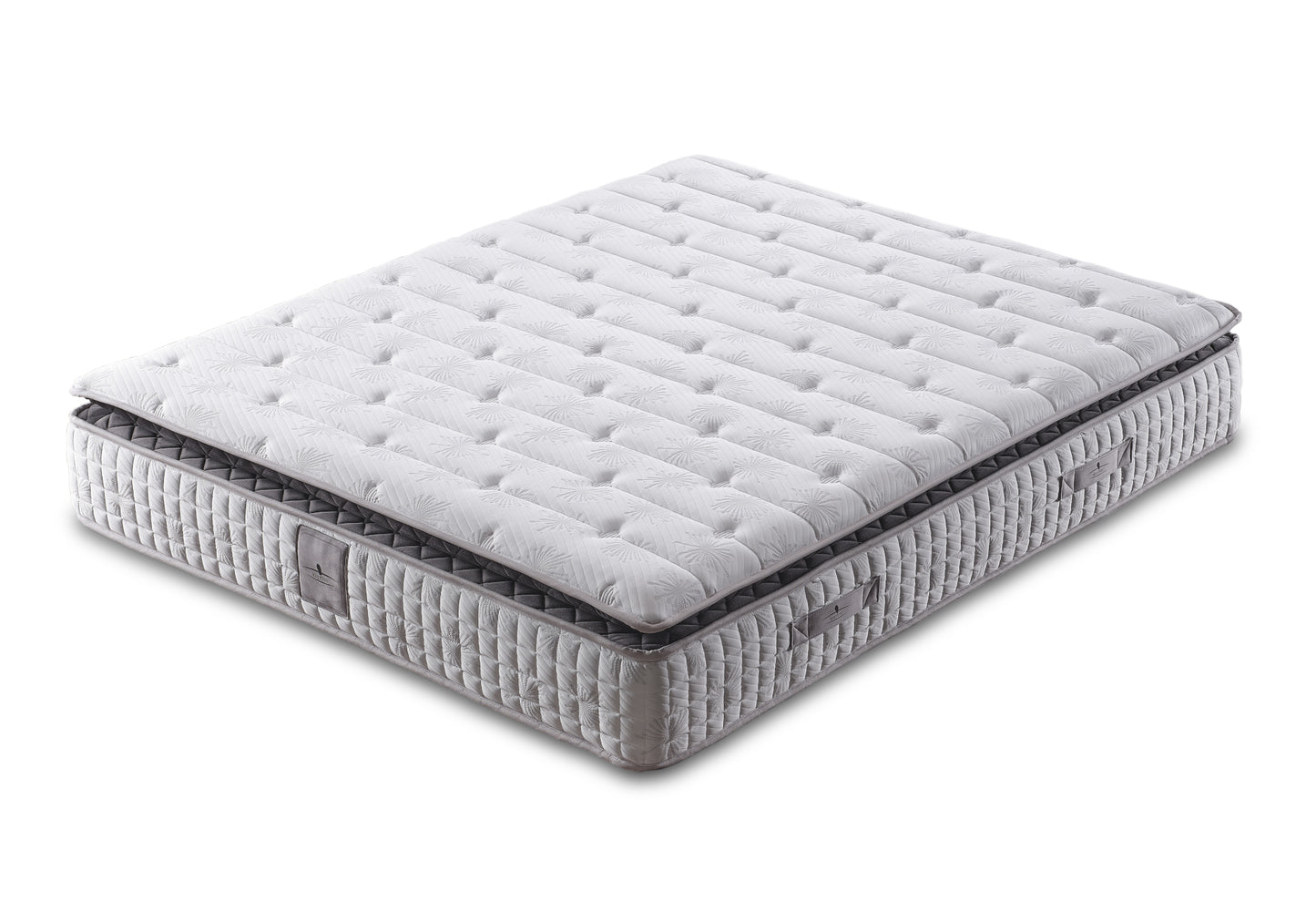 Base de lit à coussin orthopédique complet, tête de lit Avangard gris HATEM