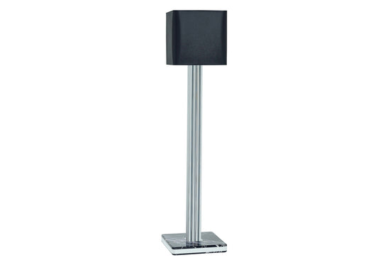 Lampadaire Carré Long Noir Chrome AURA