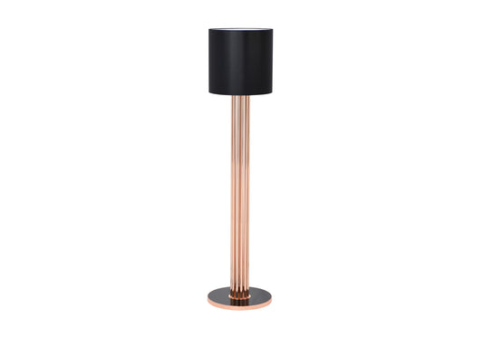 Lampadaire rond long noir AURA