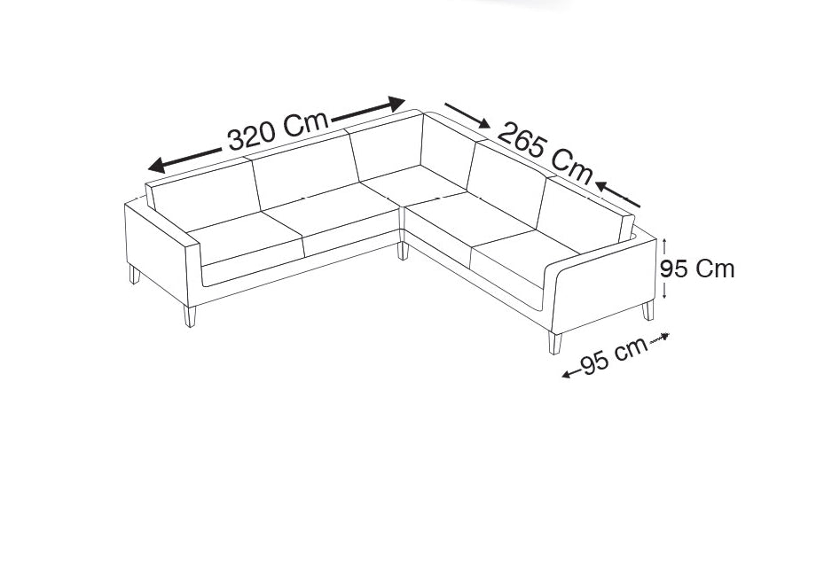 Ensemble canapé d'angle Chester bleu marine MEVA