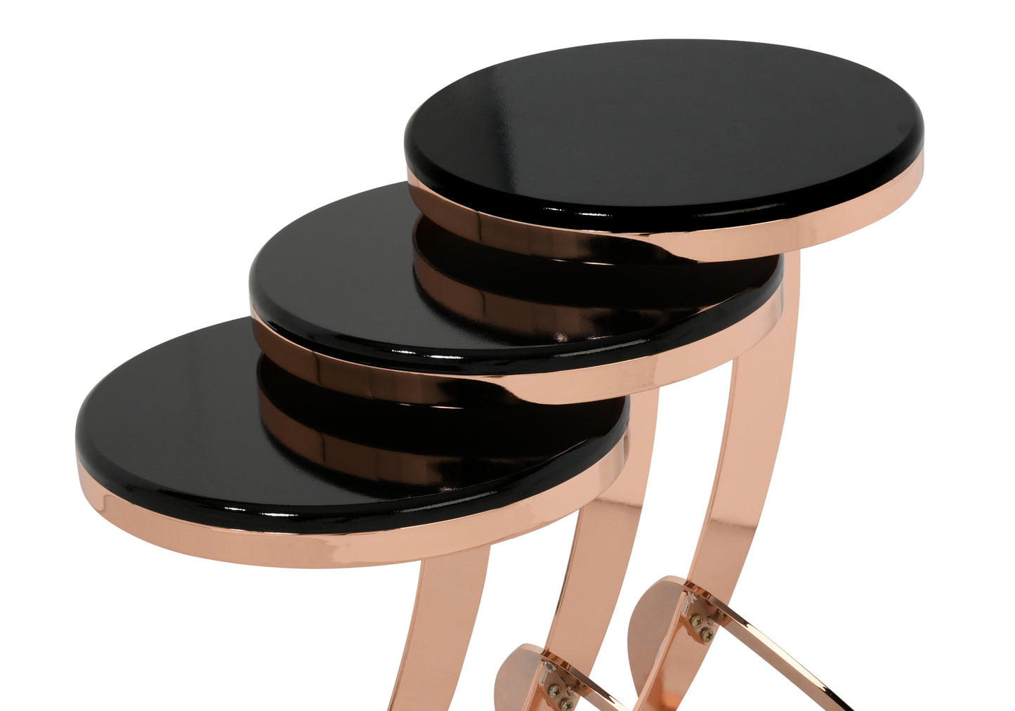 Table gigogne ronde Pion noire MİRAY