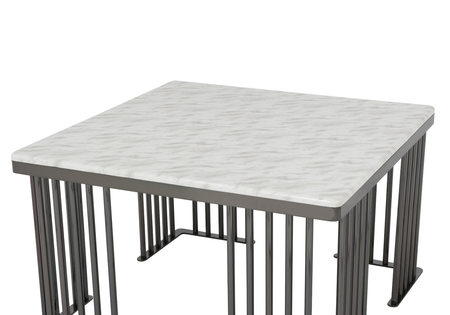 Table basse carrée en marbre blanc PERA