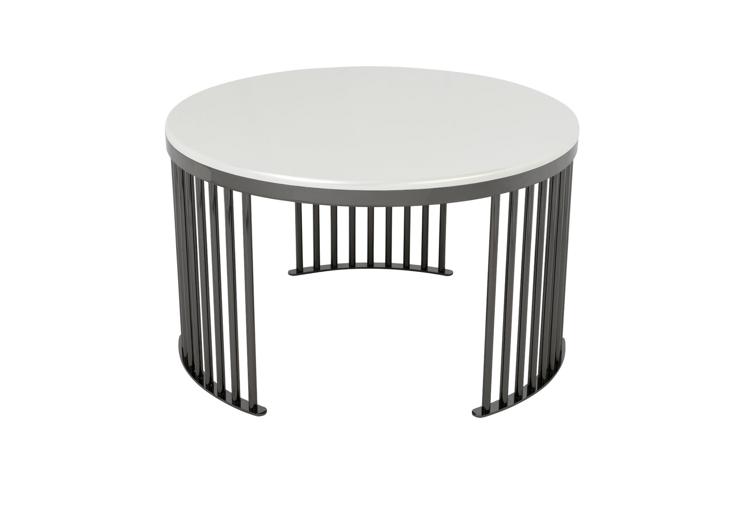 Table Basse Ronde Blanc Perle BAHAMA