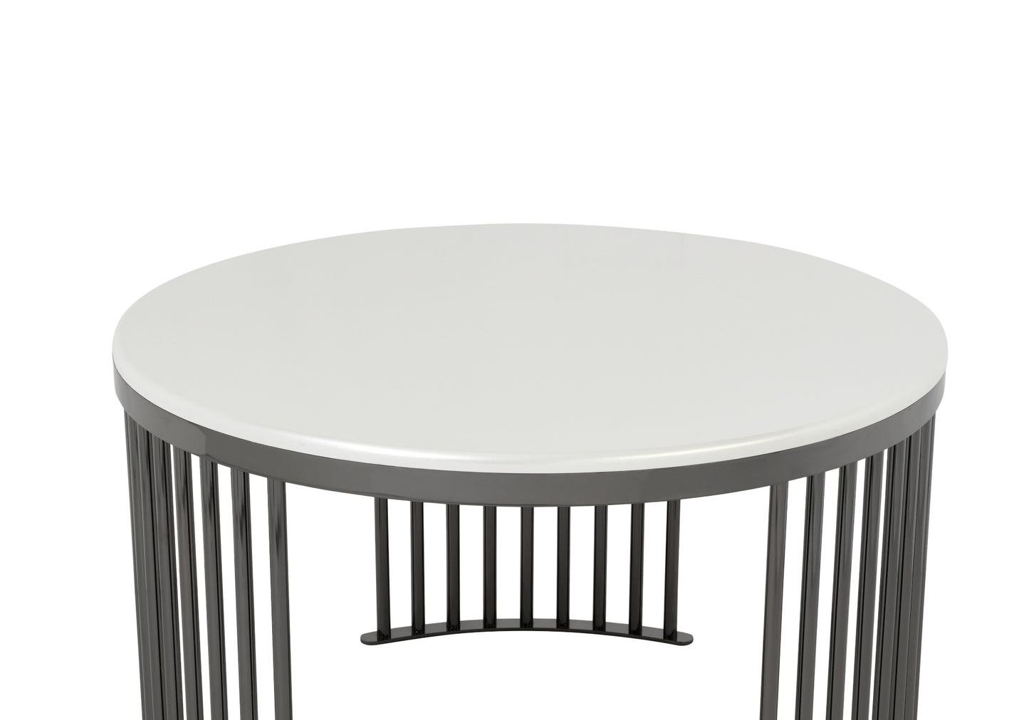 Table Basse Ronde Blanc Perle BAHAMA