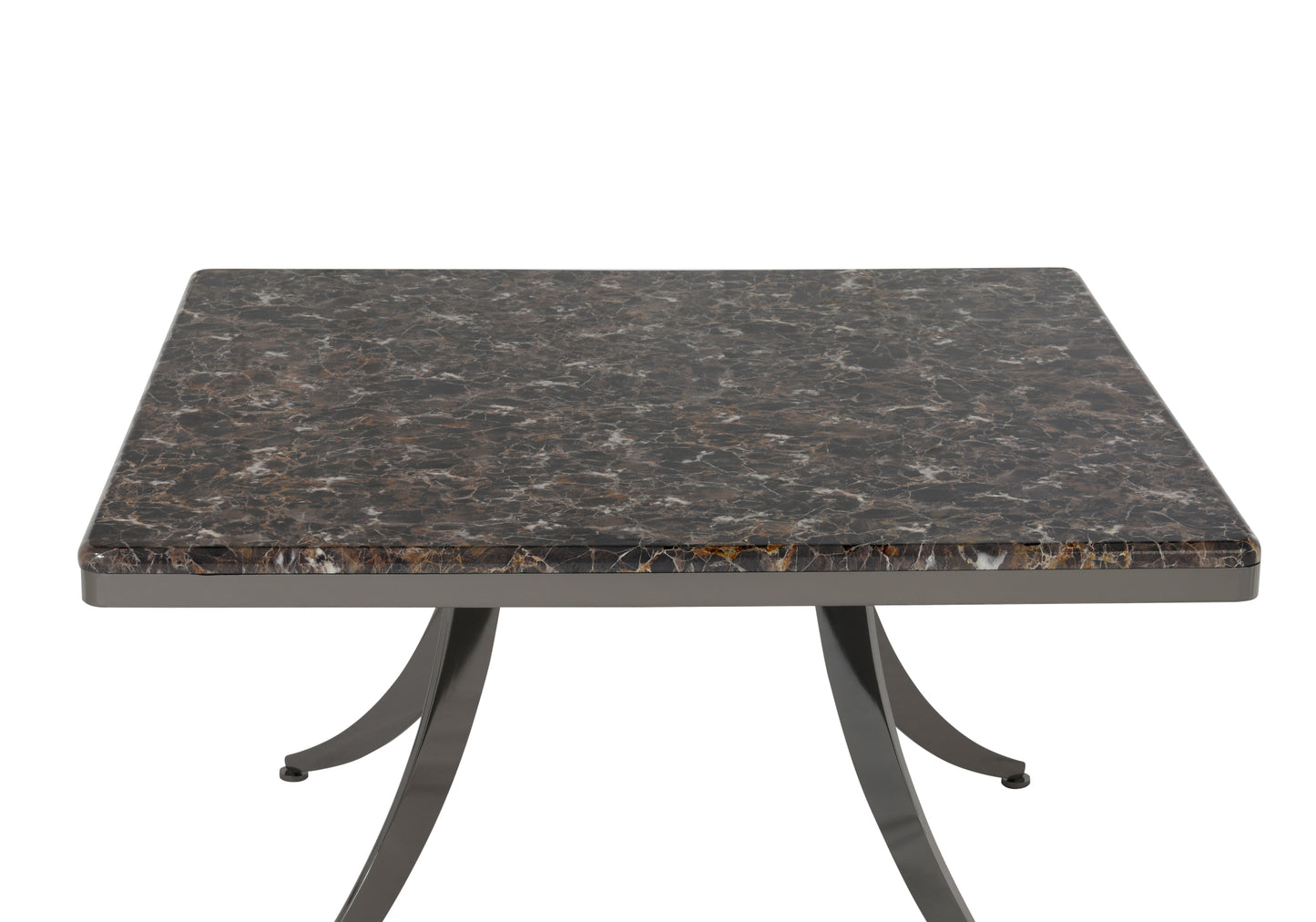 Table Basse Carrée Pion Pierre Marron OREO