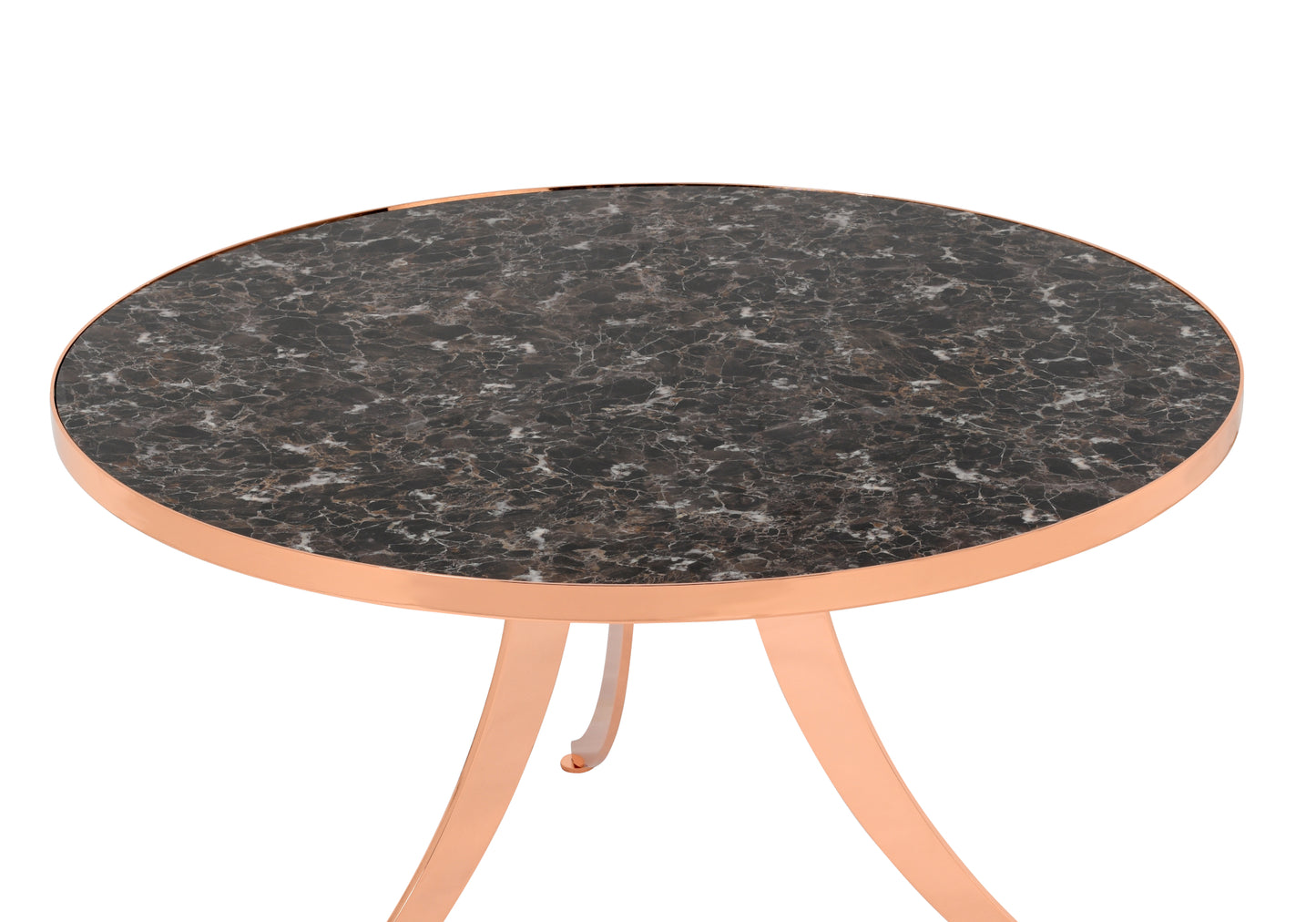 Table basse ronde Pion pierre marron OREO