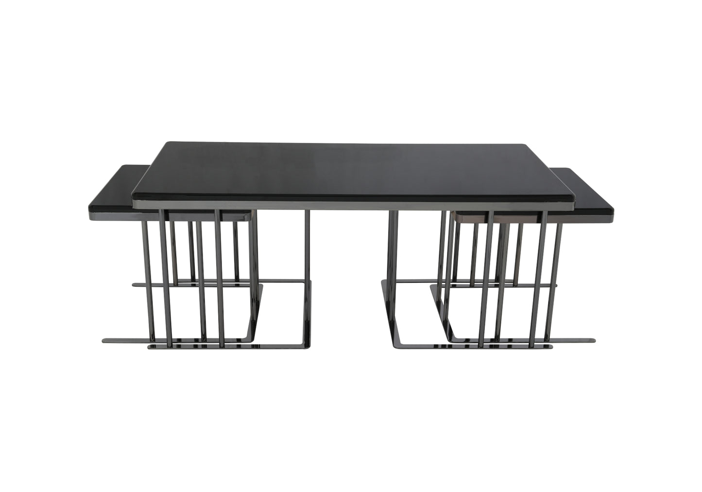 Table basse rectangulaire noire 2 + 1 SOLO