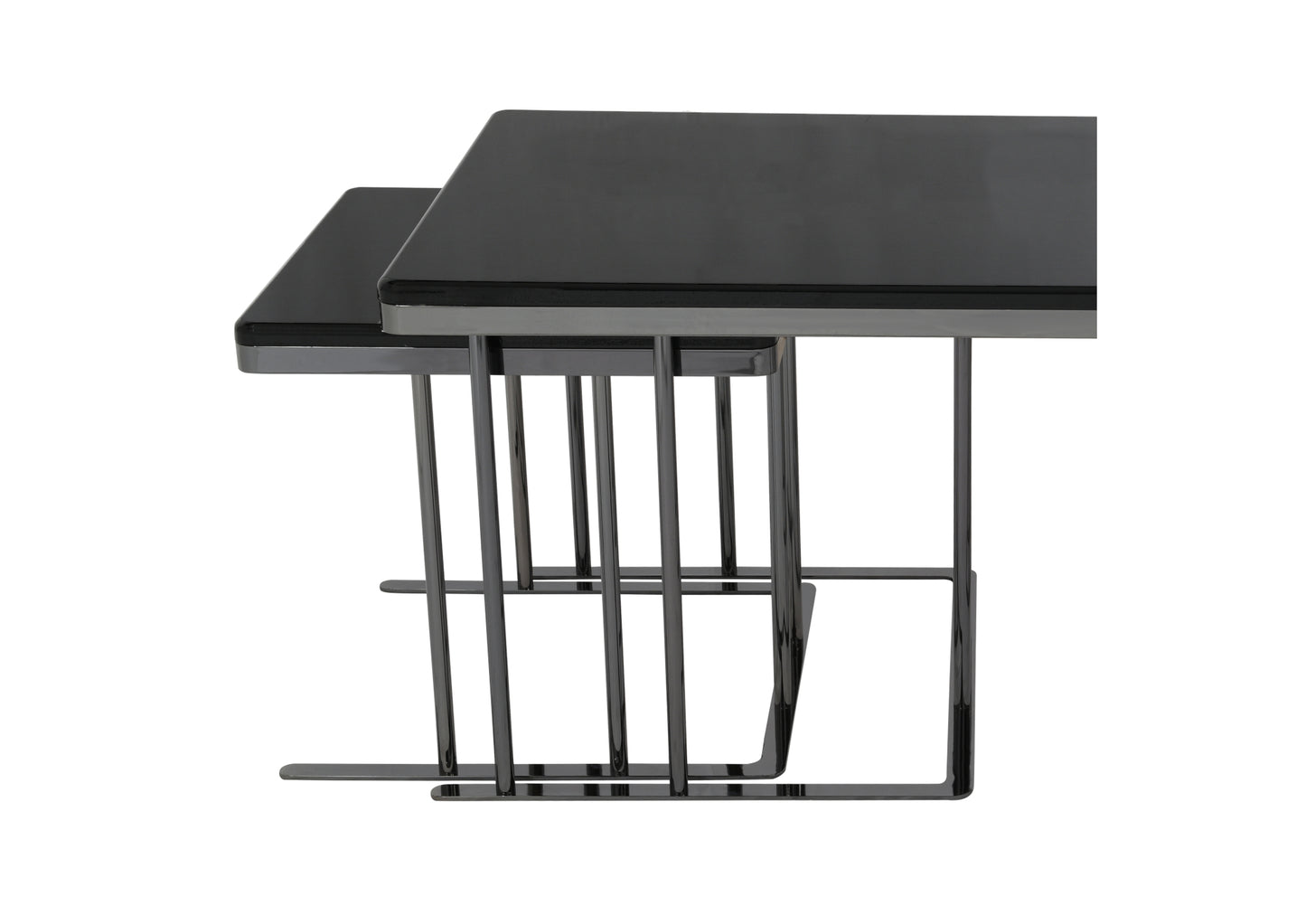 Table basse rectangulaire noire 2 + 1 SOLO