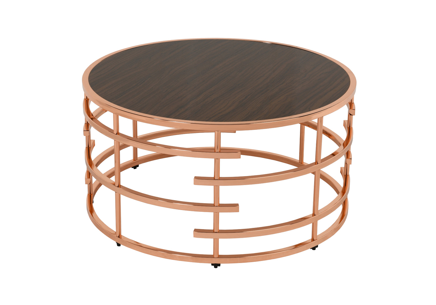 Table basse ronde noyer latin ROYAL