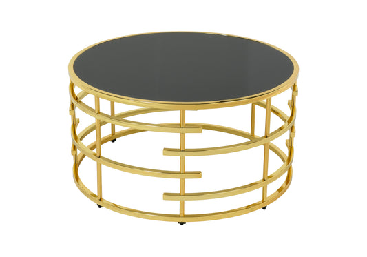 Table basse ronde noire ROYAL