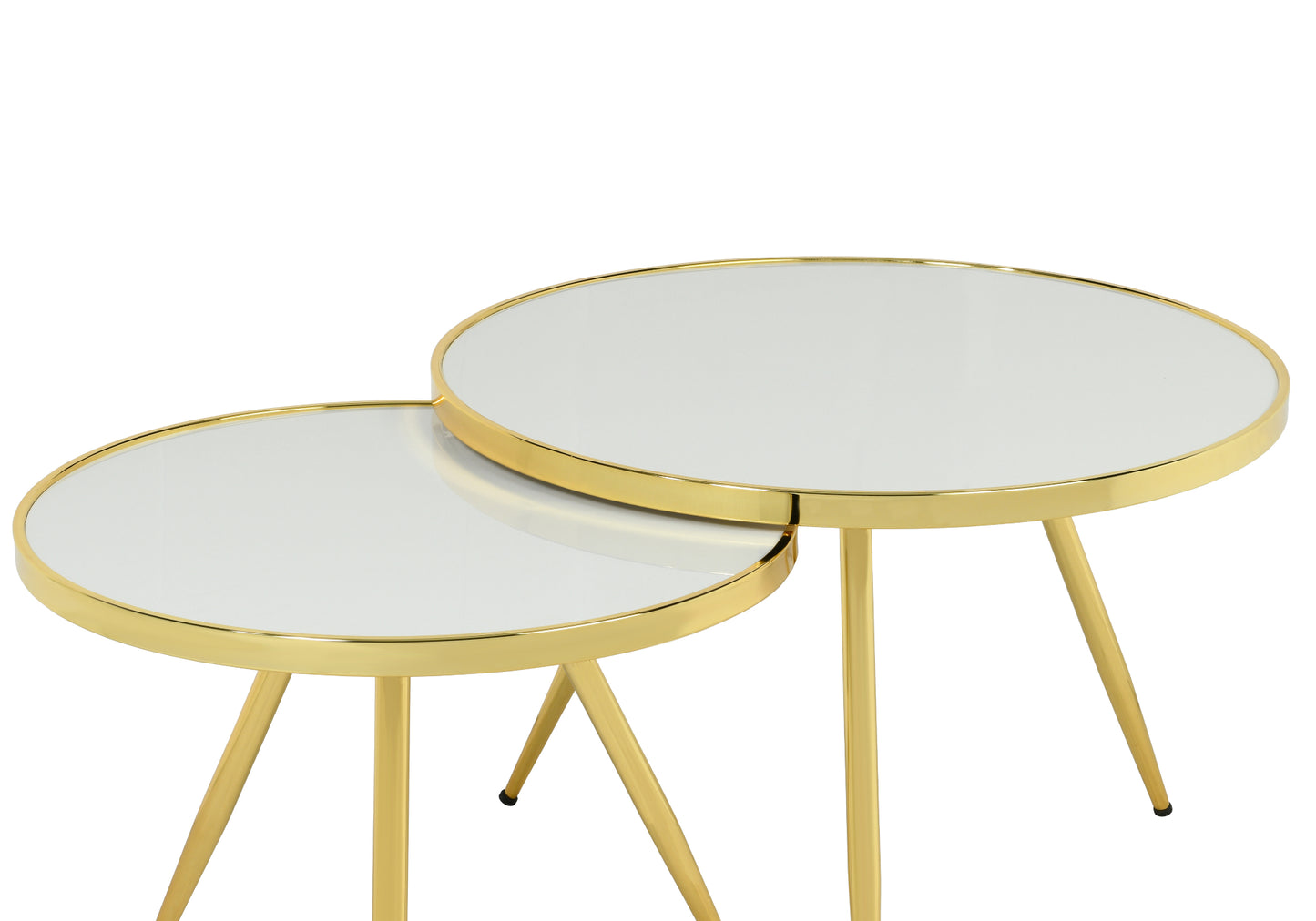 Table Basse Ronde Blanc Perle BERMUDA