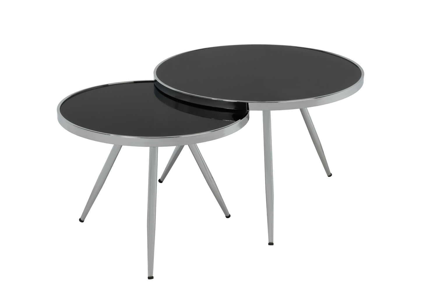 Table basse ronde noire BERMUDA