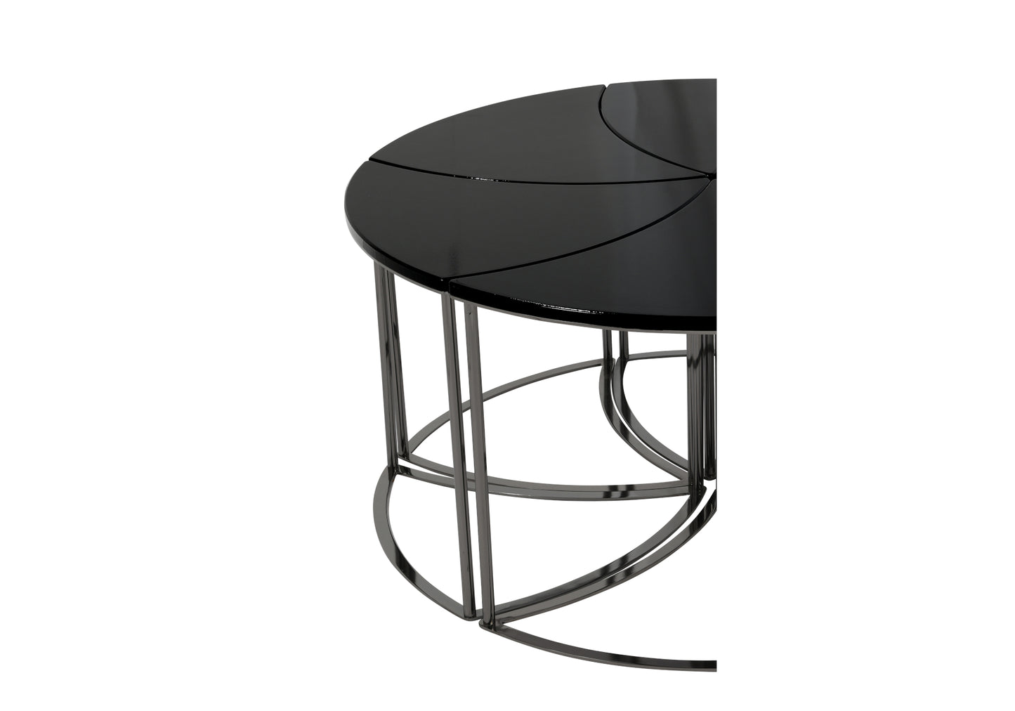 S/ Table Basse Hexagonale Noir DOMINO