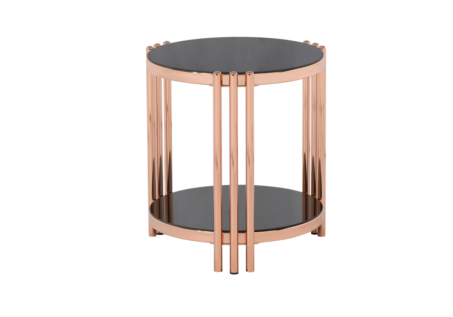 Table d'appoint ronde en osier noir BOLERA