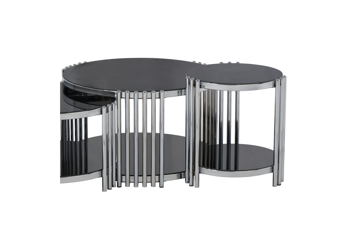 Table d'appoint ronde en osier noir BOLERA