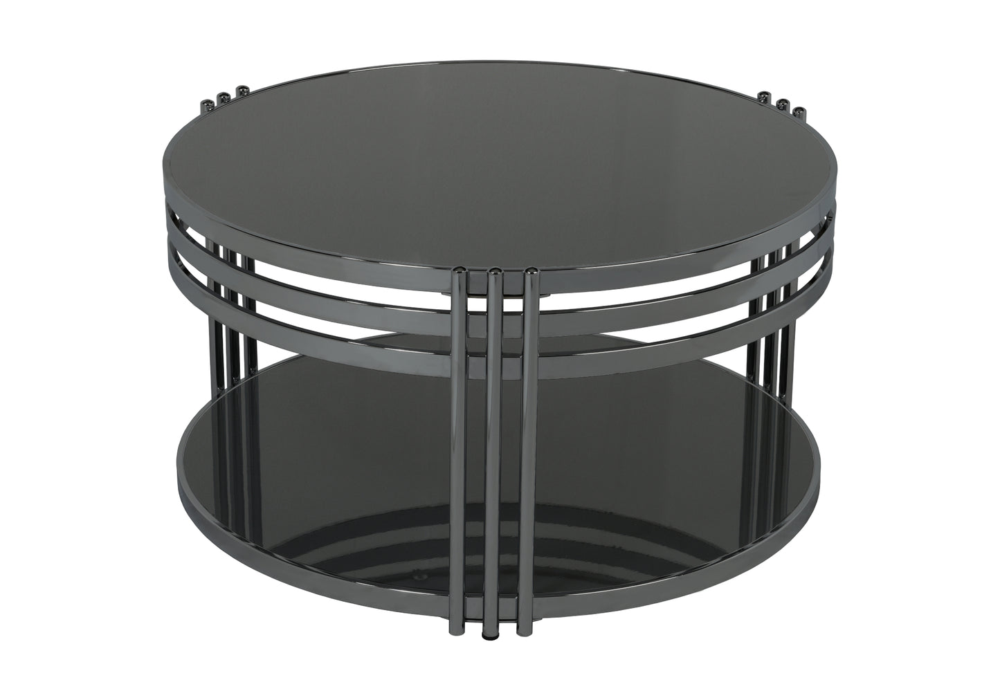 Table Basse Ronde Noir Fumé ZEUS