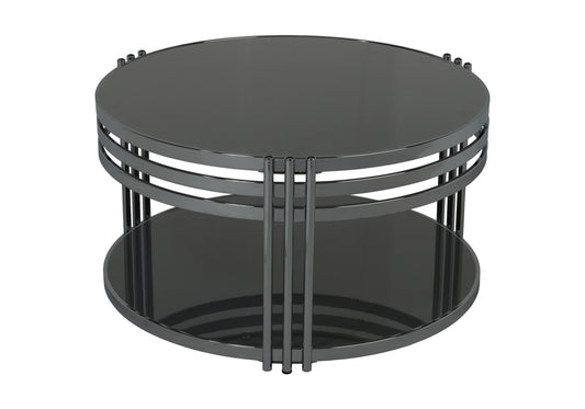 Table Basse Ronde Noir Fumé ZEUS