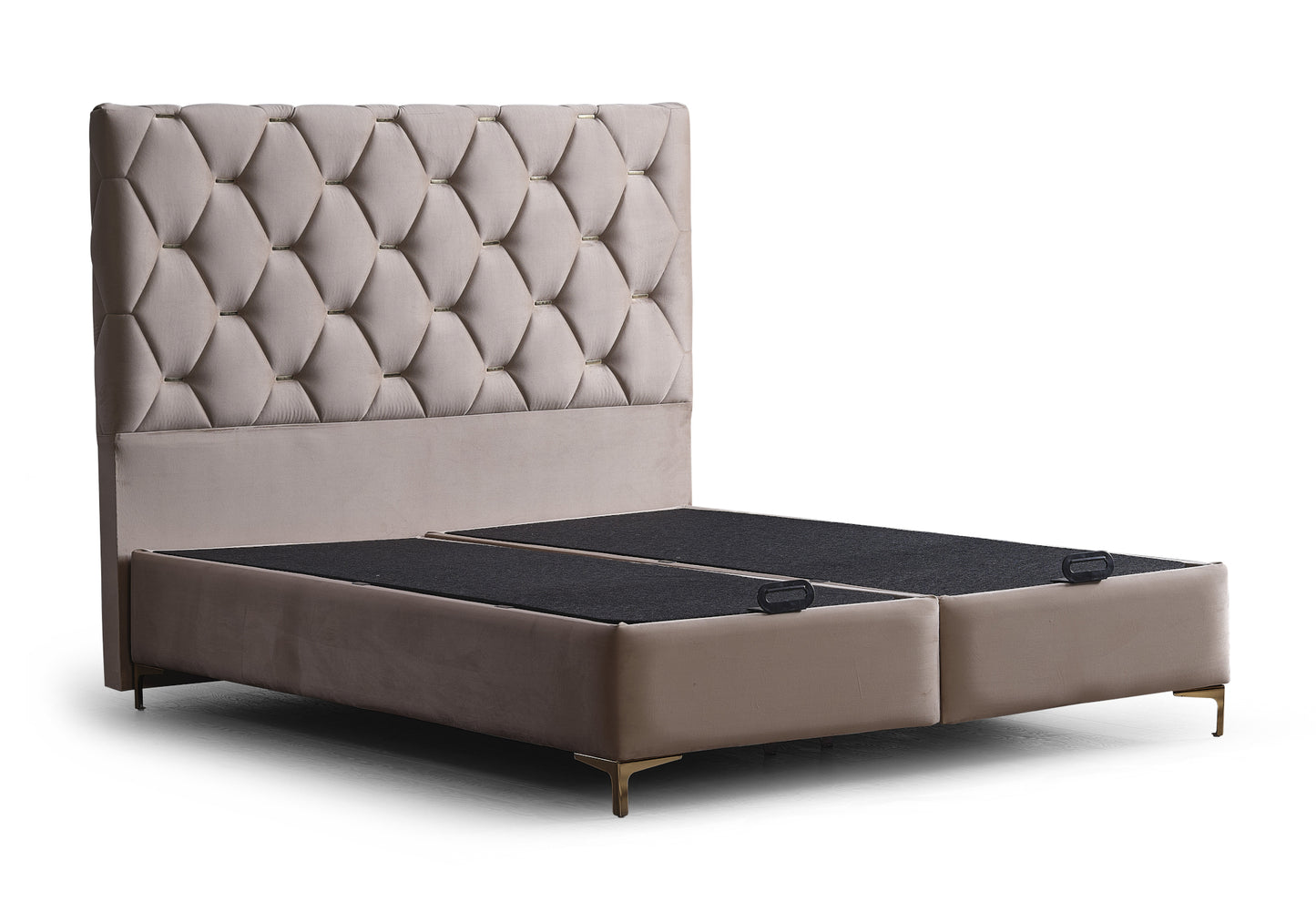 Sommier tête de lit matelas orthopédique complet Beige LİLİT