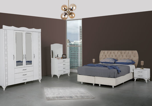 Ensemble de chambre moderne blanc ARVEN